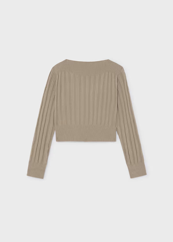 Mayoral Girls Ribbed Knit Top   7066-76   Raiz Esp