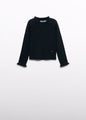 Abel & Lula Girls Knit Turtleneck   5835-84   Black