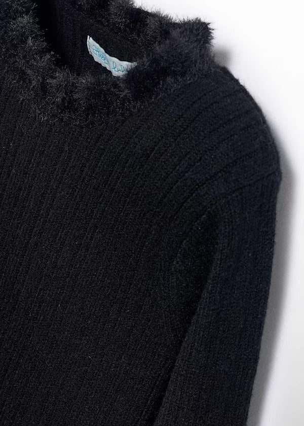 Abel & Lula Girls Knit Turtleneck   5835-84   Black