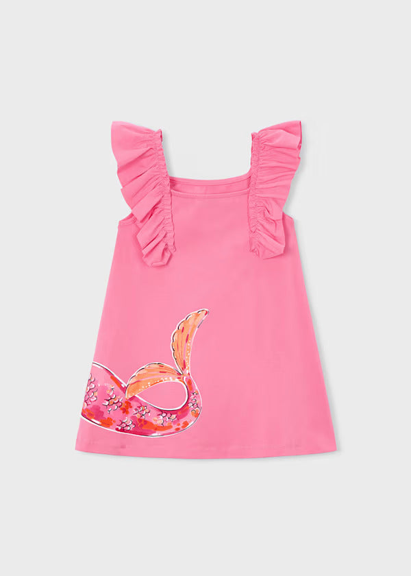 Mayoral Girls Mermaid Dress    3943-17   Geranio