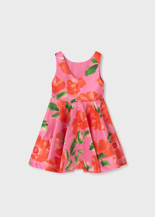 Abel & Lula Satin Printed Dress  5060-5  Fuschia *