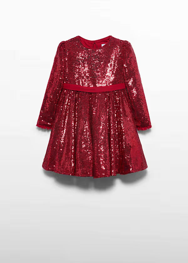 Abel & Lula Girls Sequin Dress   5539-15   Rojo