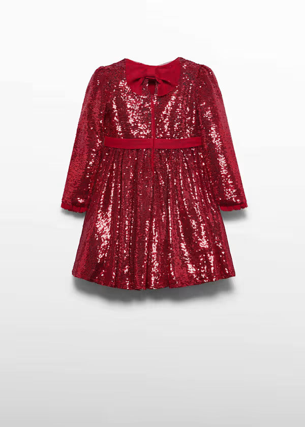 Abel & Lula Girls Sequin Dress   5539-15   Rojo
