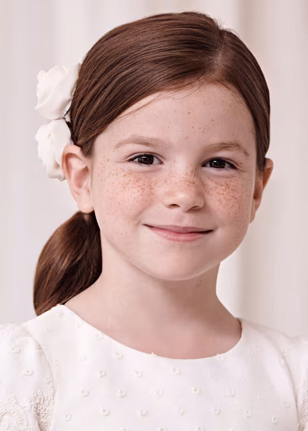 Abel & Lula Chiffon Flower Hair Clip Set of 2  5411-13  Crudo *