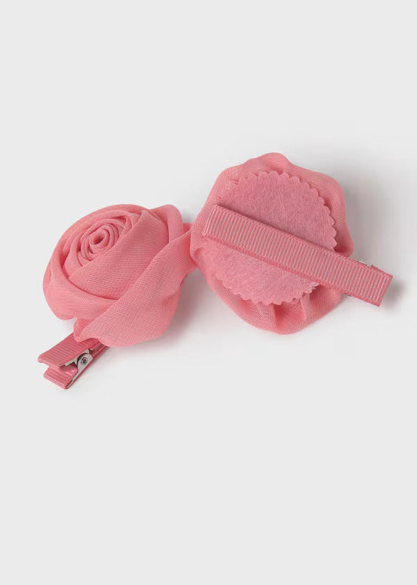 Abel & Lula Chiffon Hair Clip Set of 2  5411-15  Salmon *