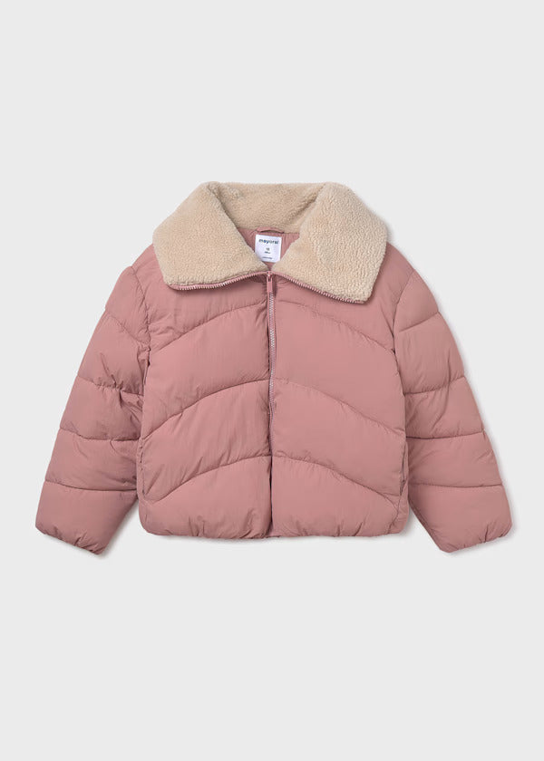 Mayoral Girls Sherpa Puffer Jacket   7437-66   Colorette