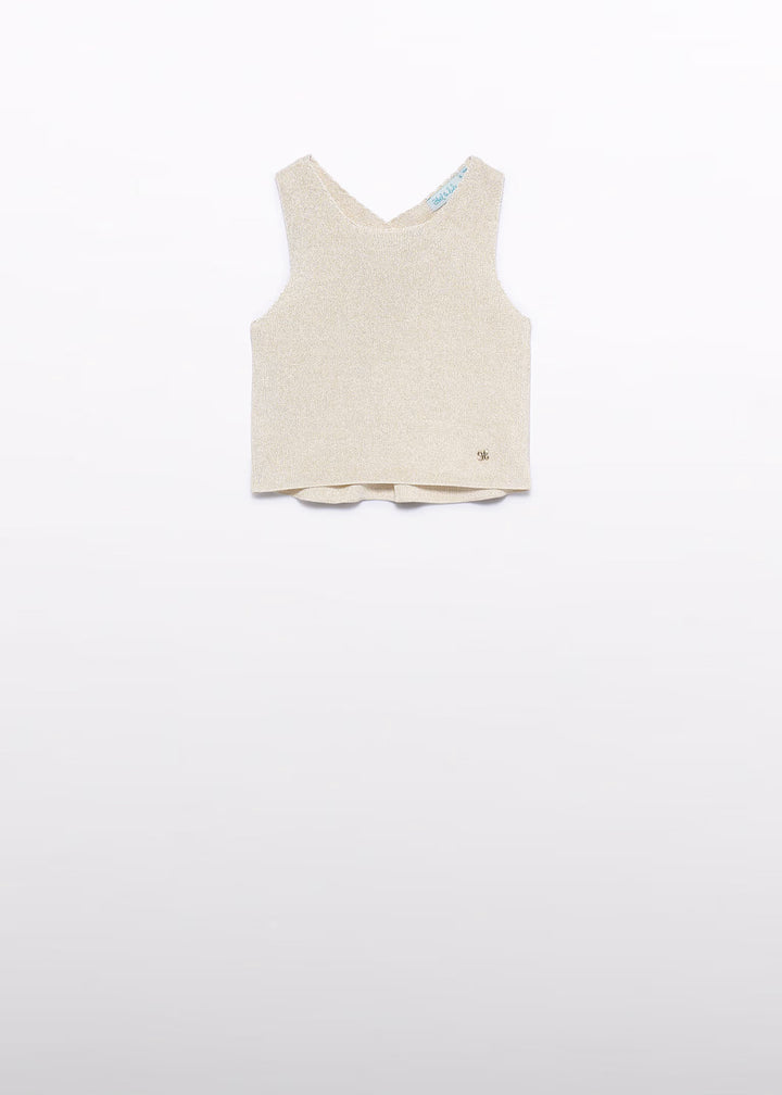 Abel & Lula Girls Shimmer Knit Top   5166-2   Champagne