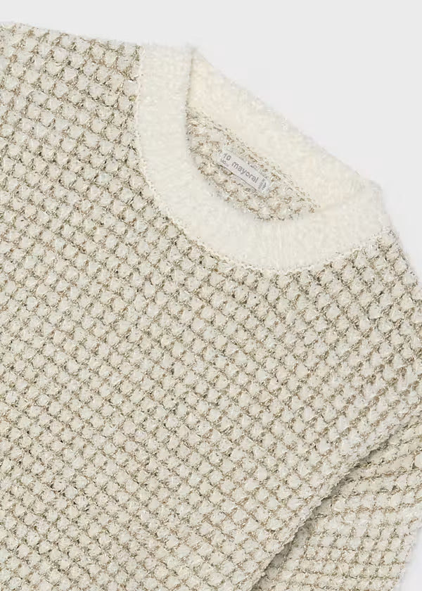 Mayoral Girls Knit Sweater    7341-20   Crema