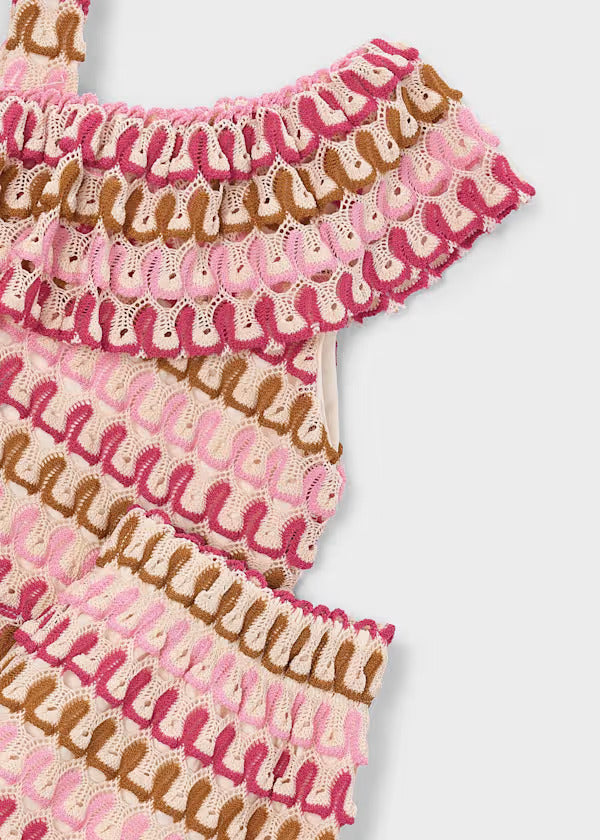 Mayoral Girls Retro Short Set   3225-61   Candy