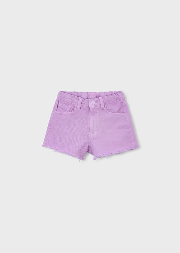 Mayoral Girls Twill Shorts   234-68   Lilac