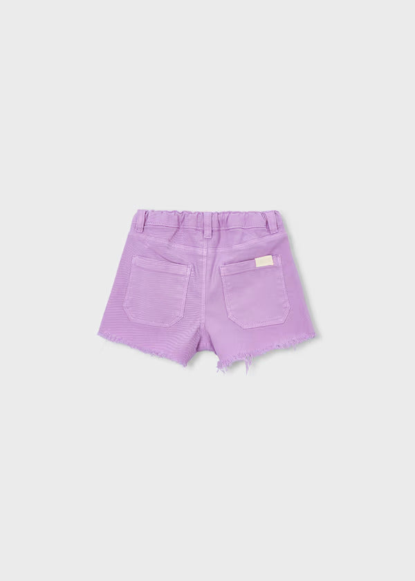 Mayoral Girls Twill Shorts   234-68   Lilac