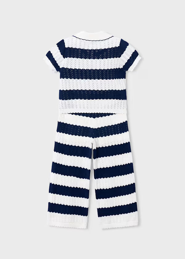 Mayoral Girls Two Piece Knit Trouser Set   3595-66   Porcelana