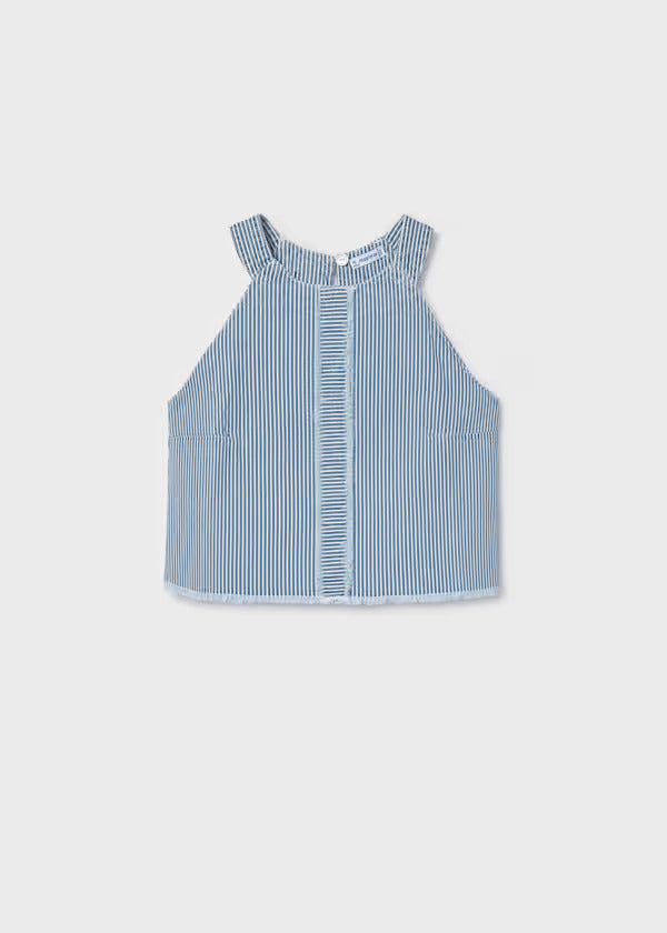 Mayoral Girls Denim Top   6025-54   Indigo