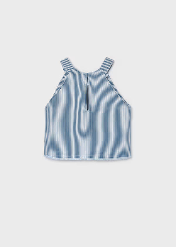 Mayoral Girls Denim Top   6025-54   Indigo