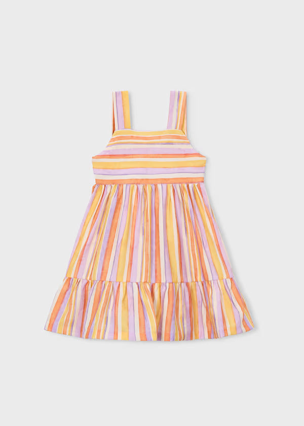 Mayoral Girls Striped Sun Dress   3936-36   Lilac