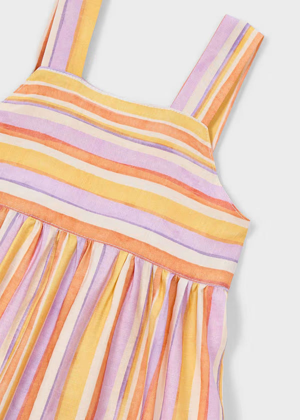 Mayoral Girls Striped Sun Dress   3936-36   Lilac