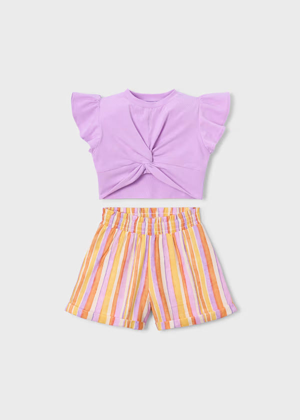 Mayoral Girls Short Set    3227-68   Lilac