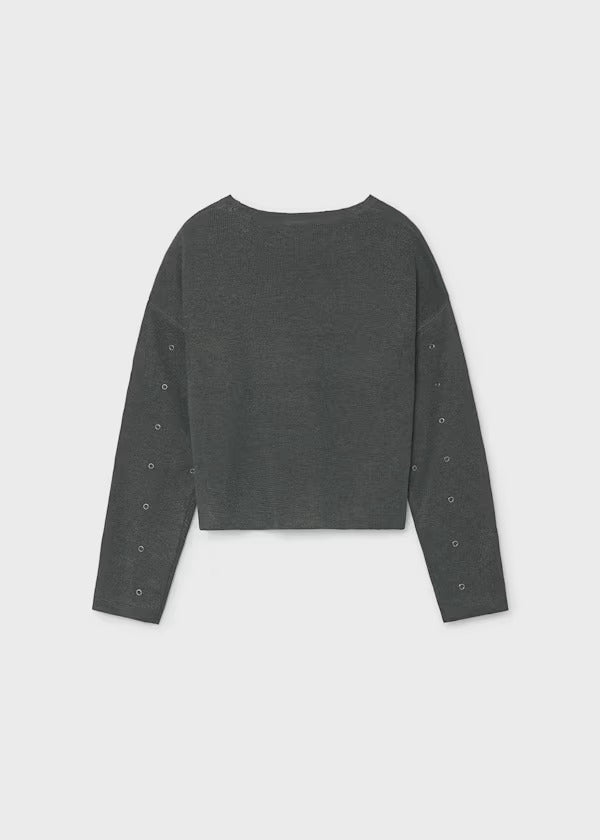 Mayoral Girls Studded Sweater    5336-16   Plomo Vig