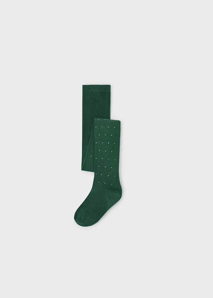 Mayoral Girls Studded Tights  10281-41  Botella (Green)