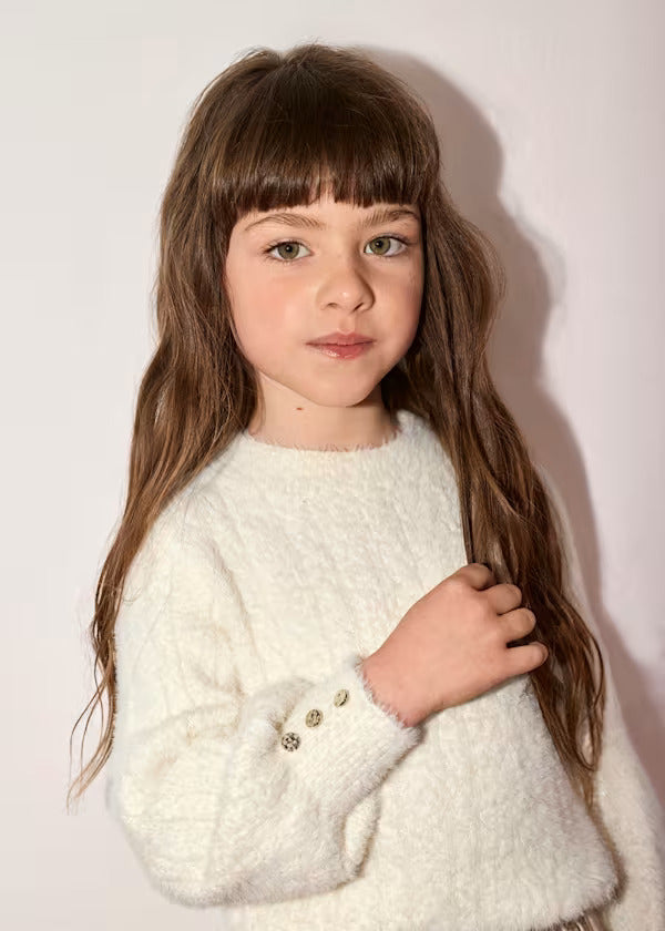 Abel & Lula Girls Knit Sweater    5879-15   Mazapan