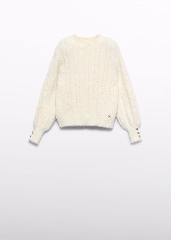 Abel & Lula Girls Knit Sweater    5879-15   Mazapan