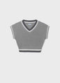 Mayoral Girls Knit Vest   7321-62   Acero Vig