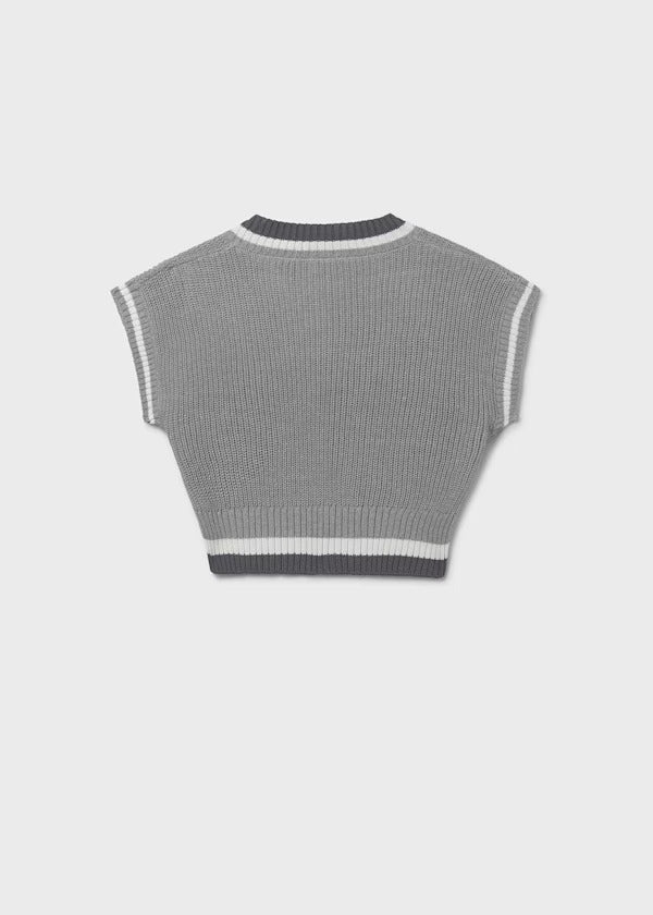 Mayoral Girls Knit Vest   7321-62   Acero Vig **