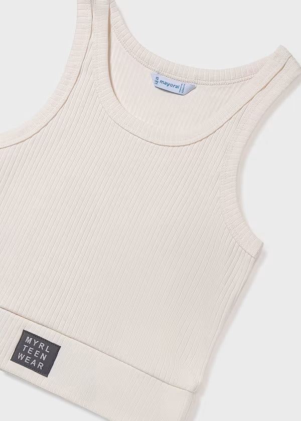 Mayoral Girls Sweatshirt & Tank Top   6402-91   Antracita