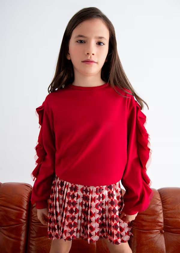 Abel & Lula Girls Milano Pullover   5823-2   Rojo