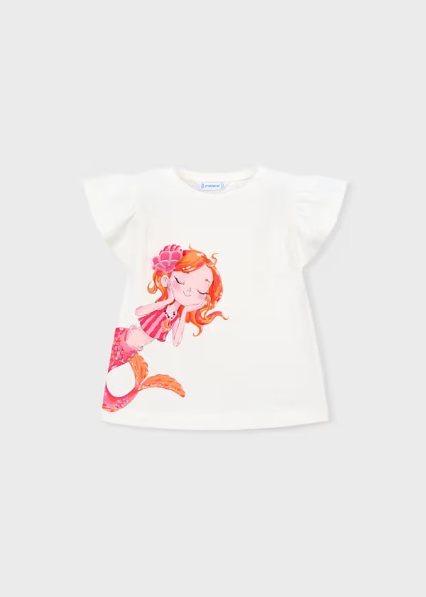 Mayoral Girls Short Sleeve Tee   3007-84   Crd-Amapol