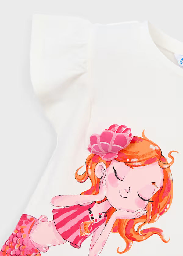 Mayoral Girls Short Sleeve Tee   3007-84   Crd-Amapol