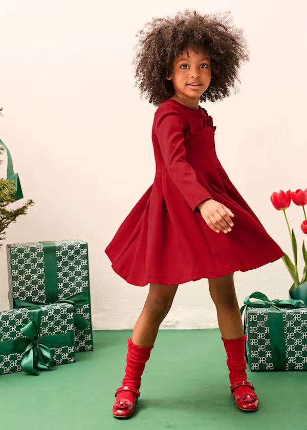Abel & Lula Girls Dress   5529-2   Rojo