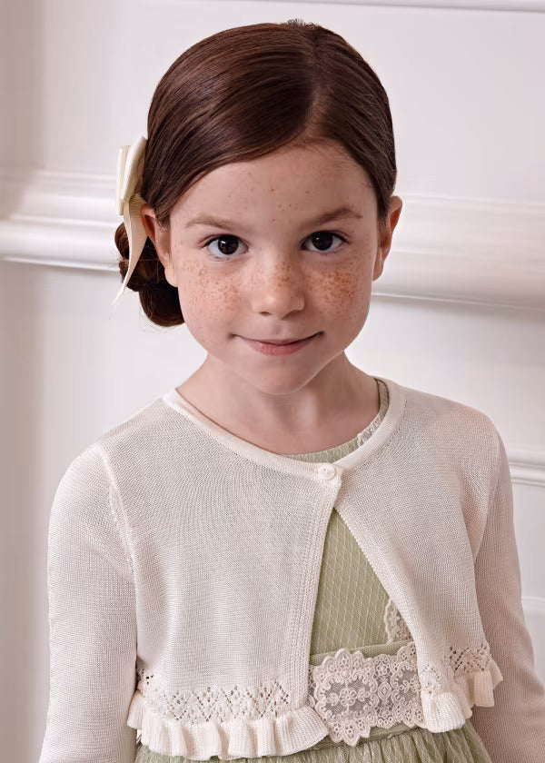 Abel & Lula Girls Fine Knit Cardigan  5367-73  Crudo *
