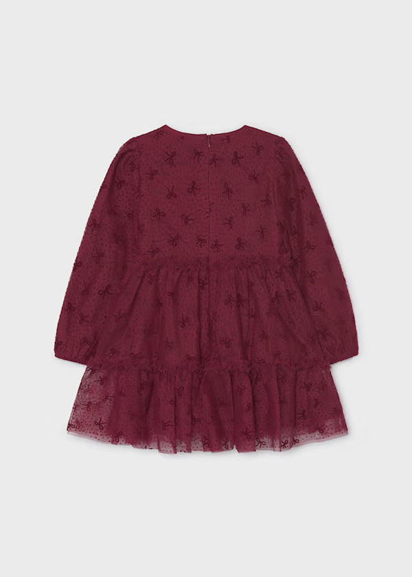 Mayoral Girl Tulle /Lace Dress   4924-34   Framboise