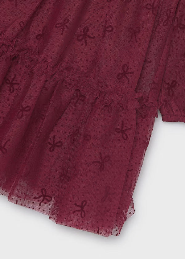 Mayoral Girl Tulle /Lace Dress   4924-34   Framboise