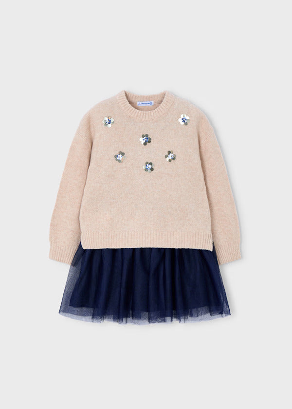 Mayoral Girls Dress   4918-30   Marino