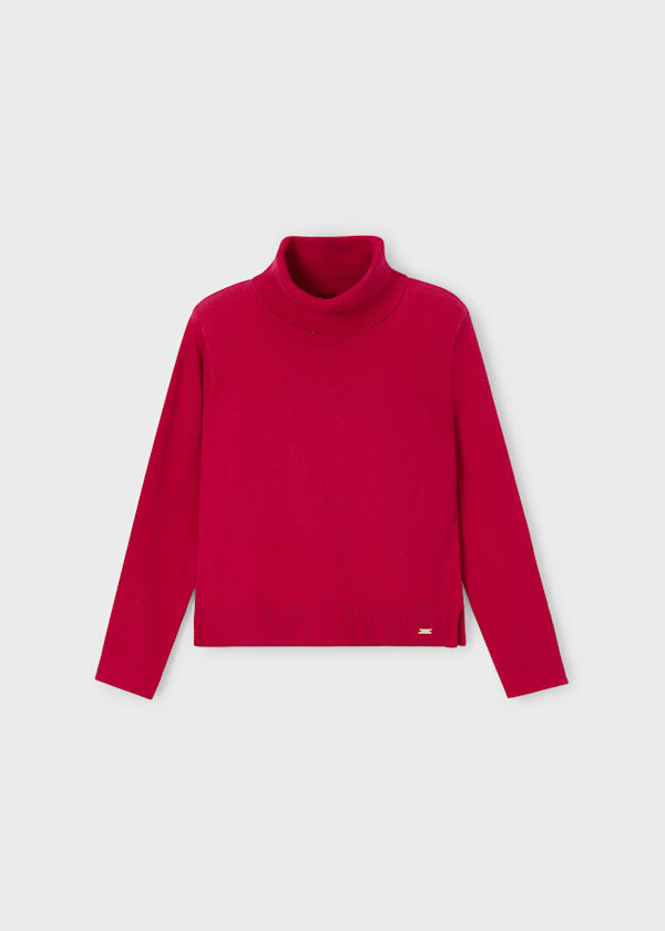 Mayoral Girls Knit Turtleneck   313-29   Rojo
