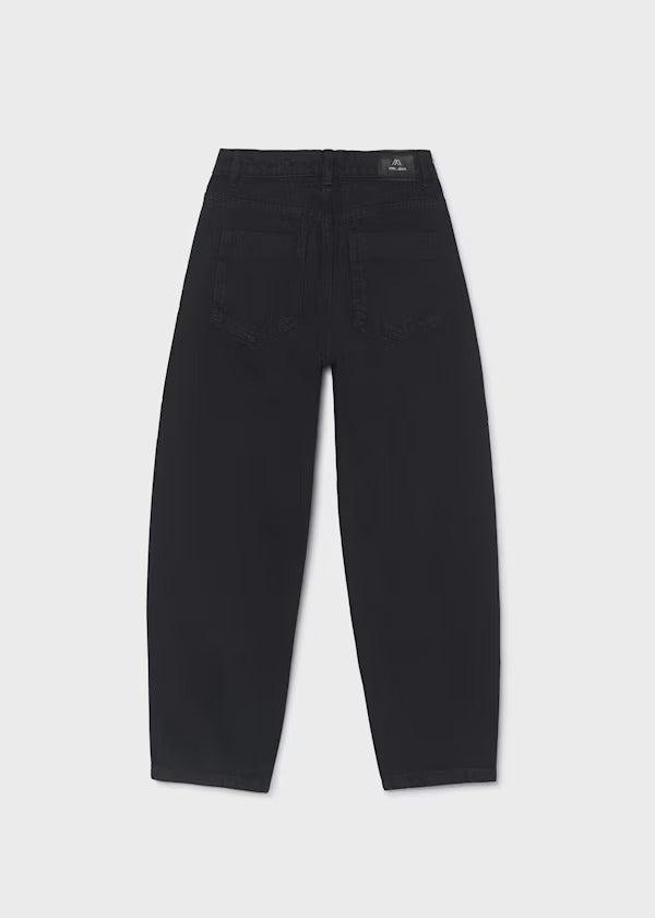 Mayoral Girls Twill Barrel Pant   7526-97   Black