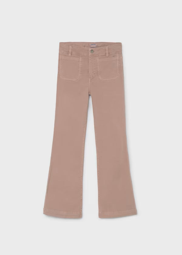 Mayoral Girls Flare Twill Pants   7501-78   Colorete