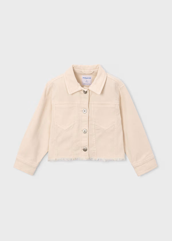 Mayoral Girls Twill Jacket   3455-30   Garbanzo