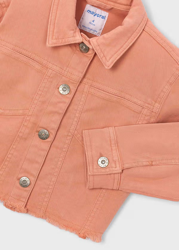 Mayoral Girls Twill Jacket   3455-31   Melocoton
