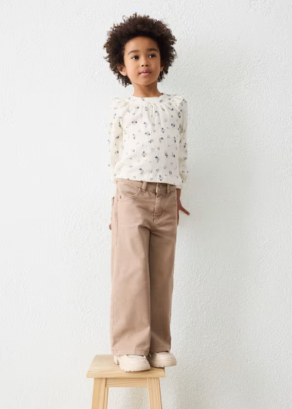 Mayoral Girls Twill Marine Pants   4521-56   Gofre
