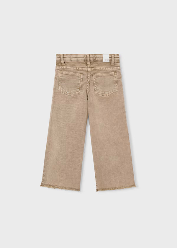 Mayoral Girls Wide Leg Twill Pant   3588-25   Beige