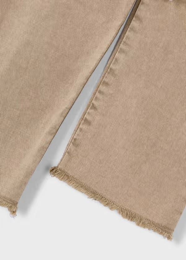 Mayoral Girls Wide Leg Twill Pant   3588-25   Beige