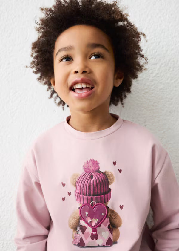 Mayoral Girls Long Sleeve Tee   4027-15   Malva