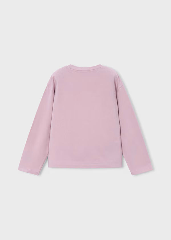 Mayoral Girls Long Sleeve Tee   4027-15   Malva