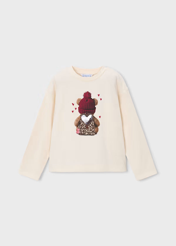 Mayoral Girls Long Sleeve Tee   4027-16   Soja