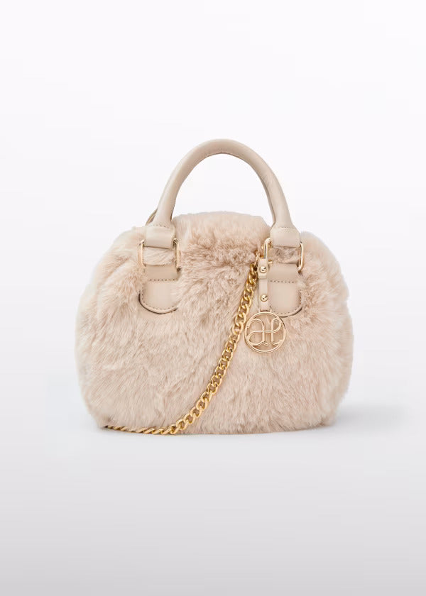 Abel & Lula Faux Fur Handbag   5937-75   Champan
