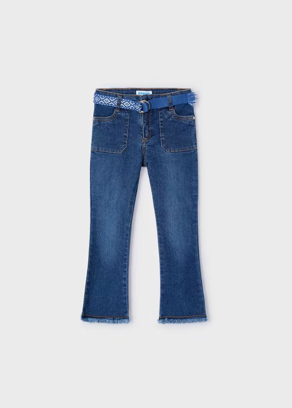 Mayoral Girls Denim Pant & Belt  3534-27  Oscuro **