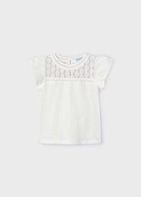 Mayoral Girls Short Sleeve Tee  3078-46  Crudo